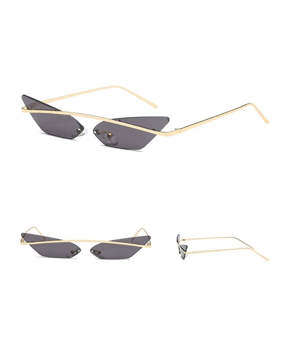 2019 Cat Eye Sunglasses Metal Frame Women Fashion Chic Lens UV400 Brand Designer - 1 - CB18X784AQH $5.78 Cat Eye