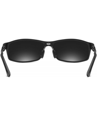 Polarized Sunglasses Eyeglasses Baseball - Black Lens-black Frame - C618TX3NDHM $19.05 Sport