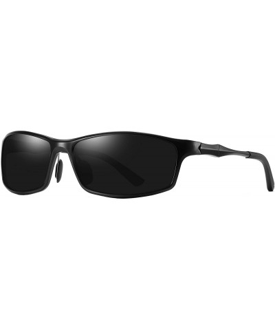 Polarized Sunglasses Eyeglasses Baseball - Black Lens-black Frame - C618TX3NDHM $19.05 Sport