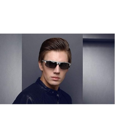 Fashion Polarized Aluminum Magnesium outdoor Cycling sports fishing sunglasses for men Have Swagger - Cyan - CR18H0TOQII $18....