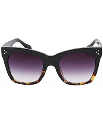 Fashion Square Sunglasses Women Cat Eye Luxury Brand - CB18373QKO8 $8.18 Wayfarer