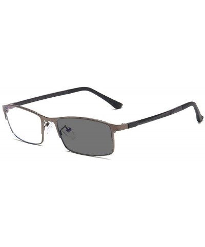Fashion Men's Business Myopia Photochromic Sunglasses Vintage Metal Half Frame Transition Nearsighted Glasses - C6193LNGRMM $...