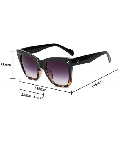 Fashion Square Sunglasses Women Cat Eye Luxury Brand - CB18373QKO8 $8.18 Wayfarer