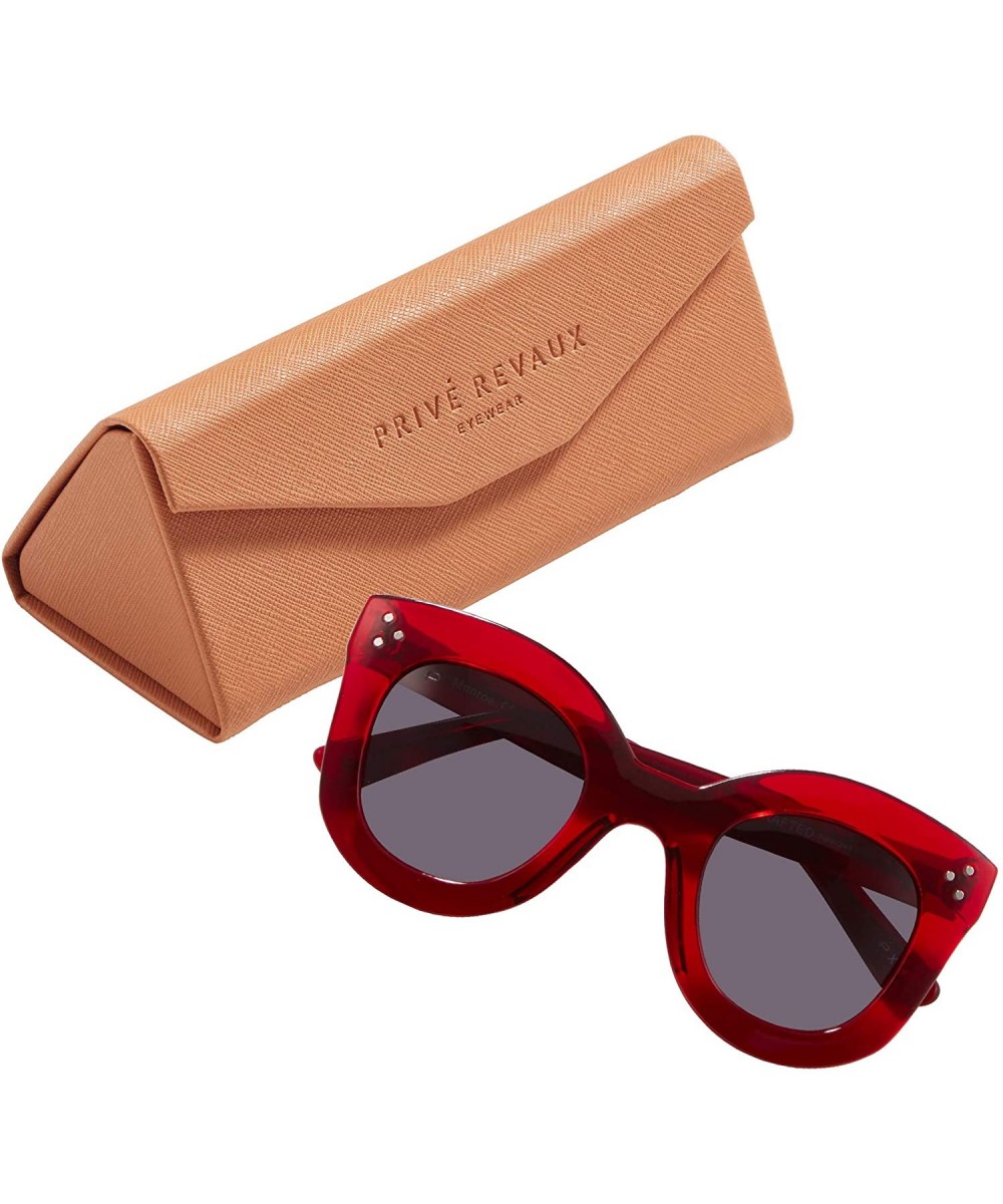 "Monroe" Designer Sunglasses - Candy Red/Grey Gradient - CD18S8NSGNO $26.70 Cat Eye