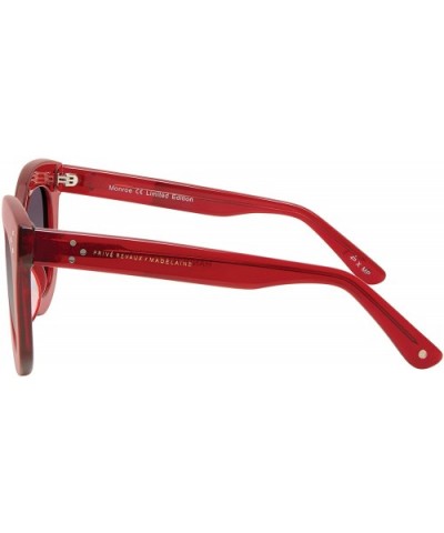 "Monroe" Designer Sunglasses - Candy Red/Grey Gradient - CD18S8NSGNO $26.70 Cat Eye