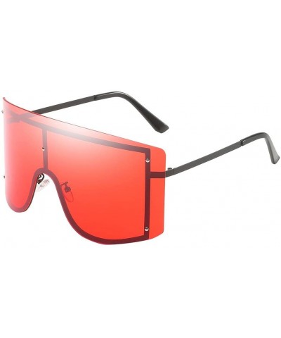 Man Women Oversize Sunglasses Glasses Shades Vintage Retro Style Features (D) - D - C418UU8C00I $6.49 Oversized