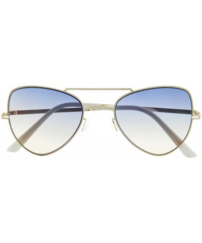 Butterfly Aviator Sunglasses Oceanic Lens Womens Fashion Blogger Style - Light Purple Pink - CI12OCY0JW9 $8.53 Aviator