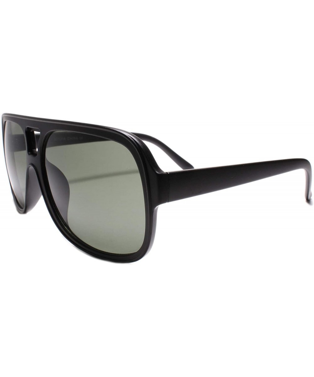 Classic Upscale Hip Vintage Retro 80s Style Sunglasses - Green / Black - C018W8C6K77 $7.95 Square
