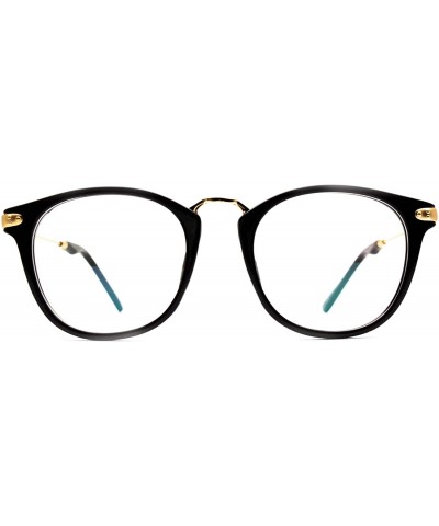 Eyeglasses 2342 Fashion Oval - for Womens 100% UV PROTECTION - Black-gold - CR192TGUS2Q $22.55 Oval