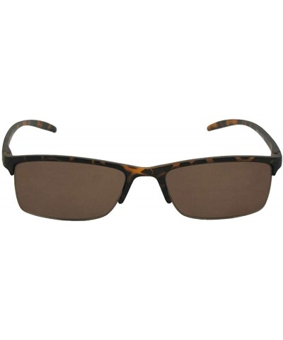 Slim Shape Semi Rimless Full Reading Sunglasses R41 - Tortoise Frame-brown Lenses - C9188W8YLO2 $9.44 Semi-rimless