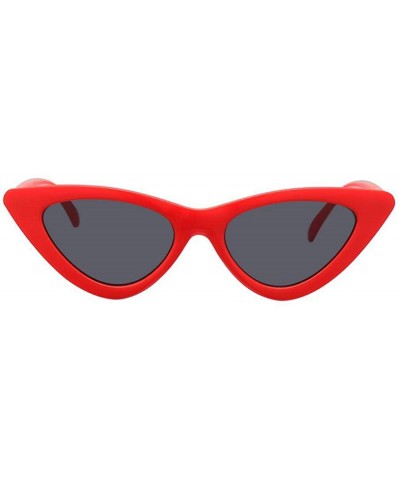 New Cat Eye Sunglasses Women Fashion Ladies Vintage Luxury Sun Black Red - Red Gray - CA18Y2OEGKN $7.07 Cat Eye