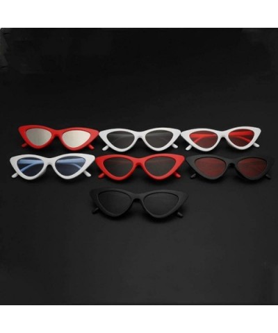 New Cat Eye Sunglasses Women Fashion Ladies Vintage Luxury Sun Black Red - Red Gray - CA18Y2OEGKN $7.07 Cat Eye