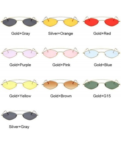 Cute Sexy Ladies Cat Eye Sunglasses Women Metal Frame Fashion Vintage Gradient Sun Glasses UV400 Shades - Goldred - CC198A60O...