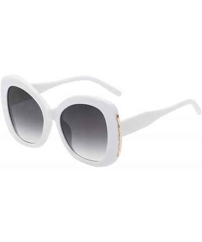 Women Man Vintage Big Frame Irregular Shape Sunglasses-Eyewear Retro Unisex - D - CM18Q2UHNCC $3.41 Rectangular