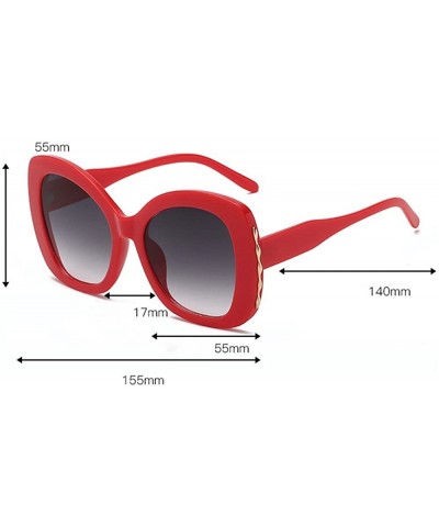 Women Man Vintage Big Frame Irregular Shape Sunglasses-Eyewear Retro Unisex - D - CM18Q2UHNCC $3.41 Rectangular