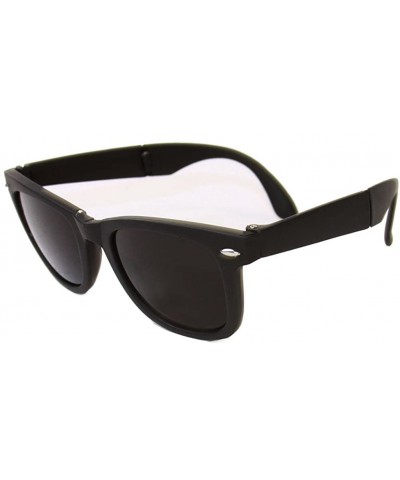 Foldable Matte Black Sunglasses + GT Case - CJ11BSO95RD $5.50 Wayfarer
