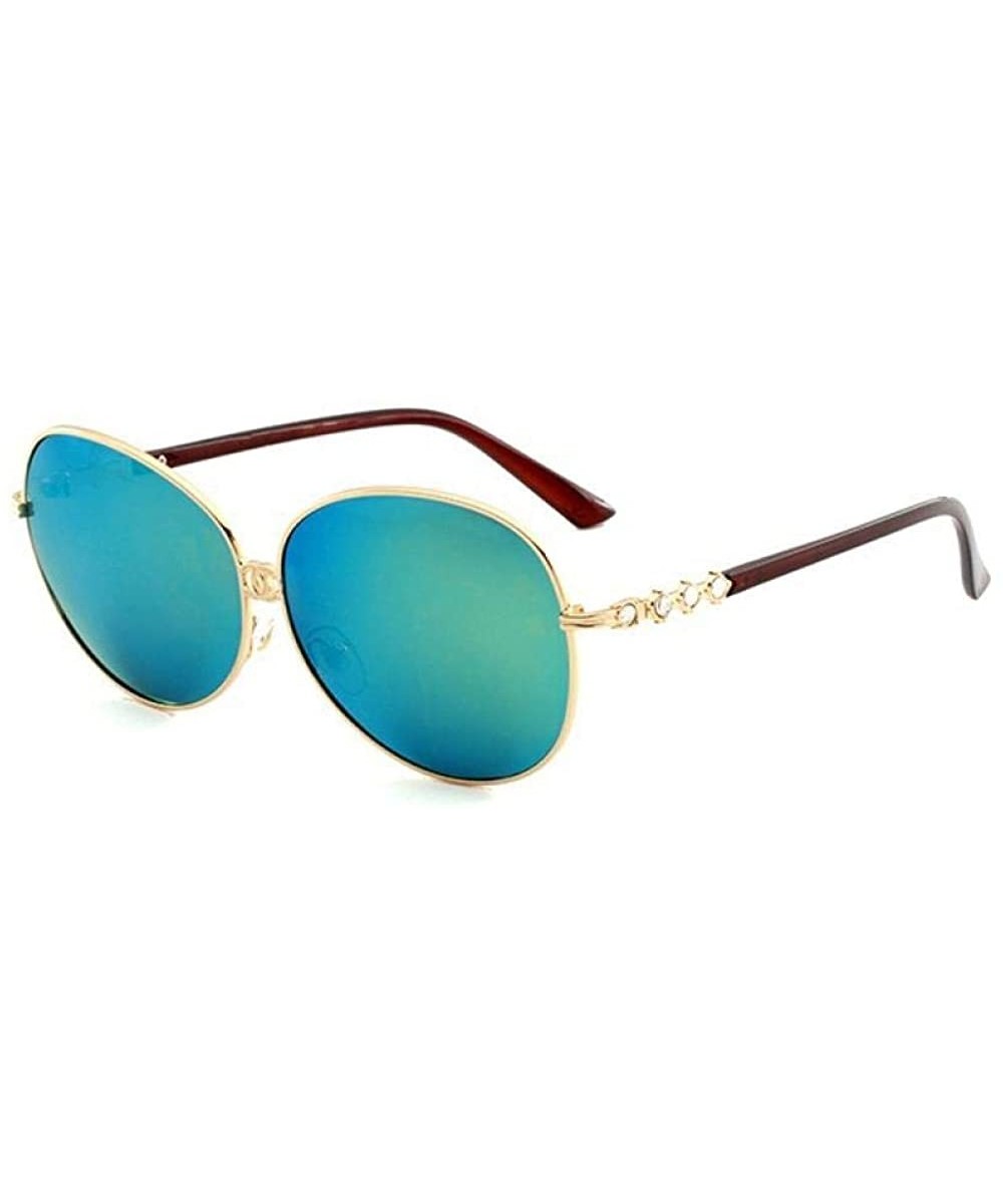 Uv Protection Sunglasses For Men And Women Color Film Large Frame European And American Fashion Sunglasses - C018XCYICQ7 $32....