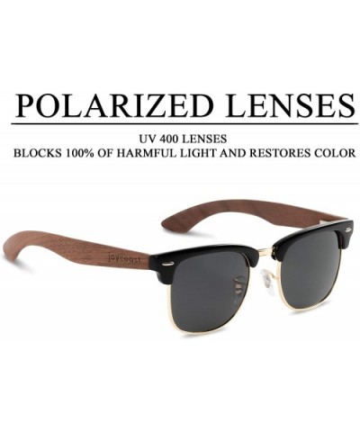 Wooden Sunglasses for Men and Women- Polarized and UV400 - Ultra Lightweight & Comfortable - CA18NI5GUZS $27.21 Shield