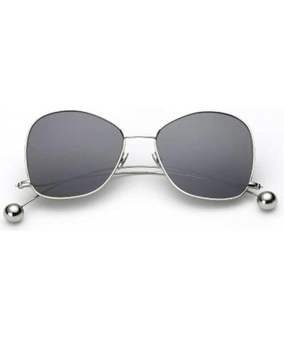 Round Sunglasses for Women Metal Aviator Glasses Nonpolarized UV Protection MLS8807 - Grey - CD18TUGKGWH $4.90 Aviator