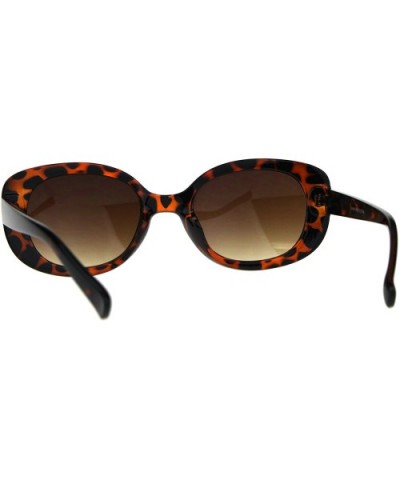 Oval Rectangular Sunglasses Womens Vintage Retro Fashion Shades UV 400 - Tortoise - CR1808T7M2N $9.47 Oval