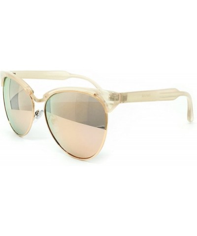 641 Premium Oversize XL Mirrored Cats eye Fashion Sunglasses - Cats Eye - C7184YY8XG7 $13.15 Oversized