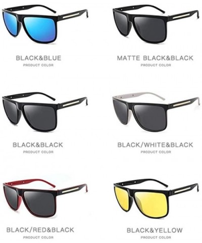 Polarized Sunglasses Nigt vision for Men UV400 Driving Sunglasses Gradient Sun Glasses - Matte Black Black - CC199QC6E3U $7.4...
