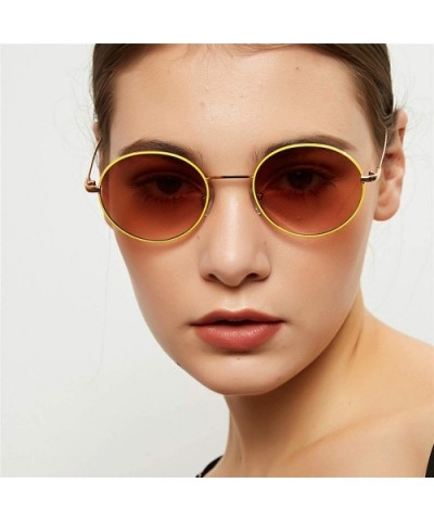 Fashion Women Retro Popular Round Sunglasses Men Luxury Vintage Metal Frame Mirrors Sun Glasses - 3 - CB198ZMGS53 $33.89 Round