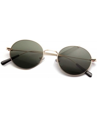 Fashion Women Retro Popular Round Sunglasses Men Luxury Vintage Metal Frame Mirrors Sun Glasses - 3 - CB198ZMGS53 $33.89 Round