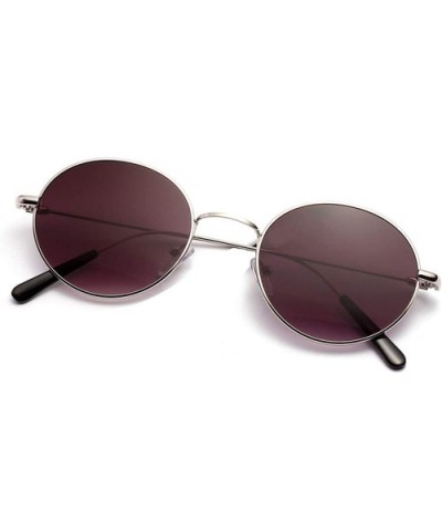 Fashion Women Retro Popular Round Sunglasses Men Luxury Vintage Metal Frame Mirrors Sun Glasses - 3 - CB198ZMGS53 $33.89 Round