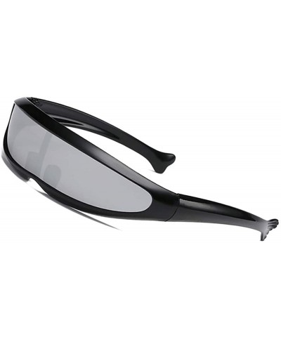 Futuristic Cyclops Sunglasses For Cosplay Narrow Cyclops Adult Party Glasses Wrap - 9 - CZ18H37YZNW $7.14 Wrap
