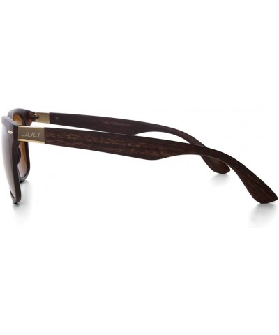 Coating Eye Men Wood Bamboo Women Printed Wrap 52MM Sunglasses - C5 No Logo - CY18M3NZ84U $25.81 Oversized