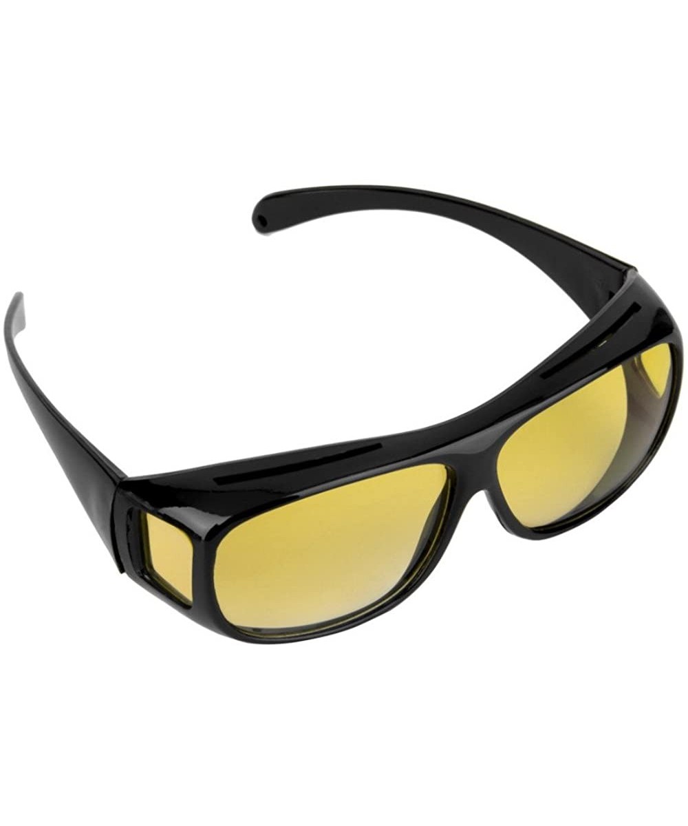 HD Night Optics Wraparound Glasses Yellow - CJ118UY7A43 $8.12 Wrap