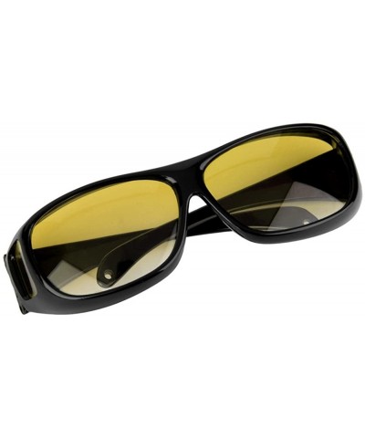 HD Night Optics Wraparound Glasses Yellow - CJ118UY7A43 $8.12 Wrap