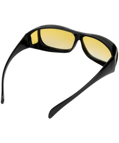 HD Night Optics Wraparound Glasses Yellow - CJ118UY7A43 $8.12 Wrap