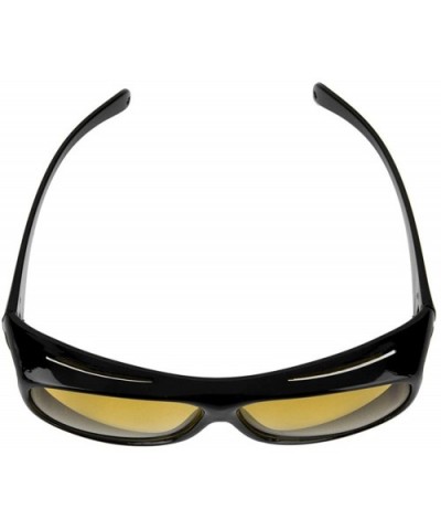 HD Night Optics Wraparound Glasses Yellow - CJ118UY7A43 $8.12 Wrap