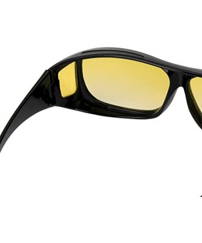 HD Night Optics Wraparound Glasses Yellow - CJ118UY7A43 $8.12 Wrap