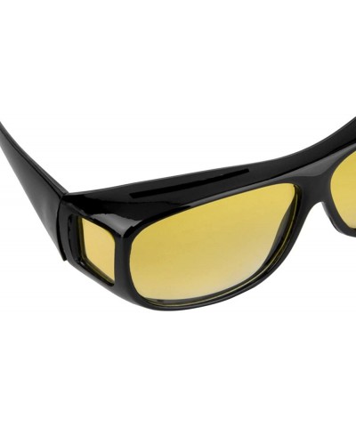 HD Night Optics Wraparound Glasses Yellow - CJ118UY7A43 $8.12 Wrap