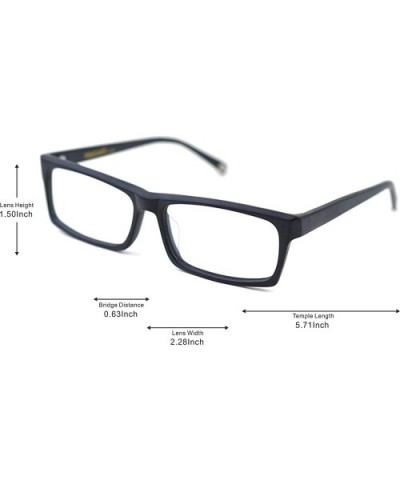 Simple Suqare Frame Unisex Glasses Frame8005 - Dull Polished Black - CR18LCXUWXD $24.69 Square