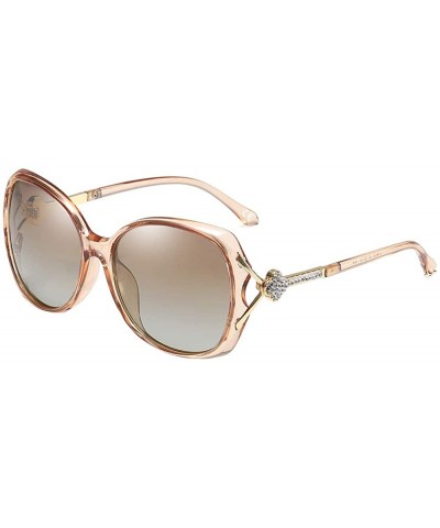Women Polarized Sunglasses UV Protection Ladies Eyewear Diamond Decoration WS071 - Brown - C318QALYWE6 $6.57 Sport