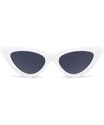 Sunglasses-SFE Women Fashion Cat Eye Shades Sunglasses Integrated UV Candy Colored Glasses Classic (Gray K) - C618OSZ3RML $4....