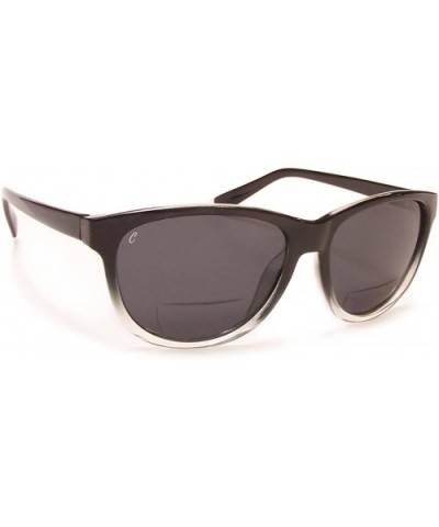 Polarized Bifocal Reader Sunglass - Black/Clear Fade/Gray - CH11T7XLF93 $64.49 Oval