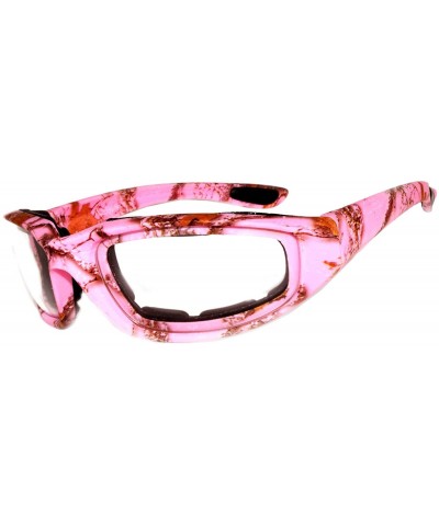 Motorcycle Camouflage Padded Foam Sport Glasses Polarized High Definition Colored Lens - Clear Lens - C3182KDQGQ8 $5.13 Sport
