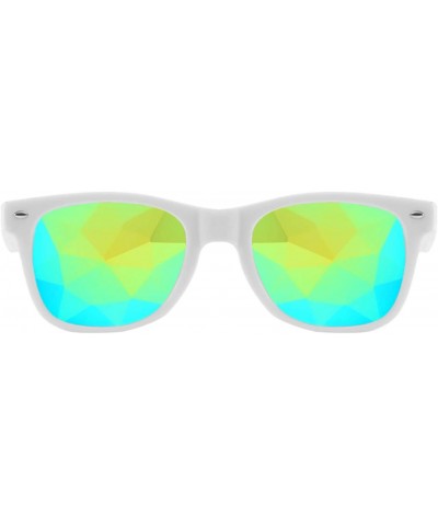 Unisex Rice Nail Kaleidoscope Sunglasses Mosaic Psychedelic Colorful Glass Faceted Party Party Black Festival - CS18NI7Y0ED $...