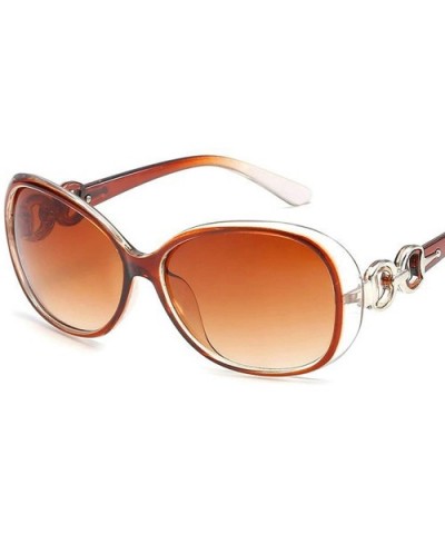 Classic Retro Designer Style Curved Frame Sunglasses for Women PC AC UV400 Sunglasses - Style 7 - CZ18SZUHQ88 $10.38 Oversized