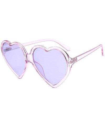 Sunglasses Protection REYO Heart Shaped Integrated - Purple - CD18NW9LU0M $5.53 Oversized