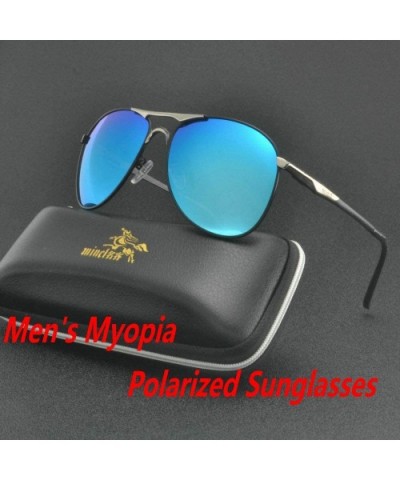 New custom polarized myopia men's classic diopter 0-6.0- men's myopia polarized sunglasses - C718W9HEWUG $25.79 Square