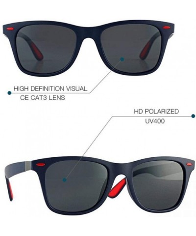 2019 Classic Polarized Sunglasses Women Men Darkblue Gray C01 - Black Red C08 - CP18XGEC806 $6.39 Aviator