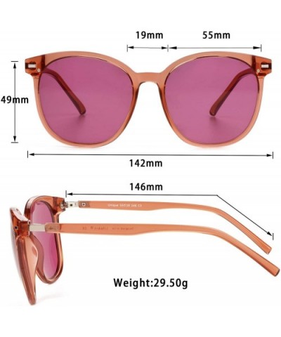 Oversize Polarized Sunglasses-UV400 Protection-Retro for Men/Women - Laus Unique_c3_orange&red - CK18RXQM239 $18.62 Oval