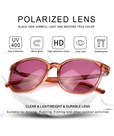 Oversize Polarized Sunglasses-UV400 Protection-Retro for Men/Women - Laus Unique_c3_orange&red - CK18RXQM239 $18.62 Oval