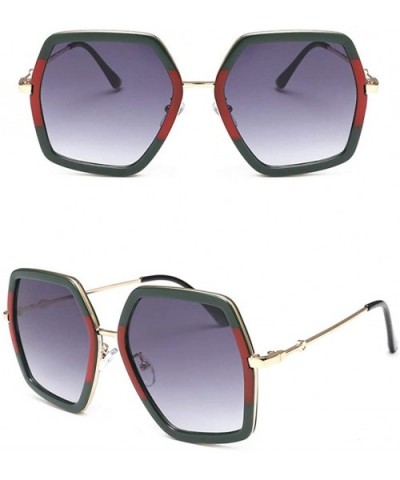 Unisex Polarized Sunglasses Metal Large Frame Lightweight Oversized Sun Glasses for Men/Women - Green - C018XW4XXXS $5.07 Ove...